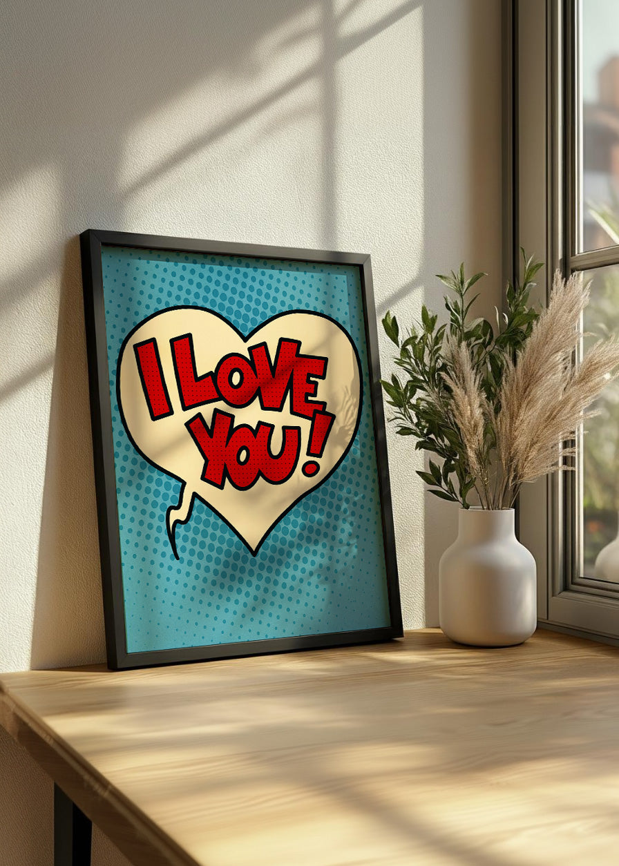 Cuadro I love you bocadillo