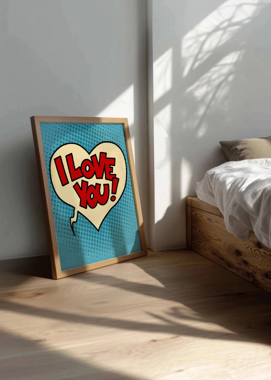 Cuadro I love you bocadillo