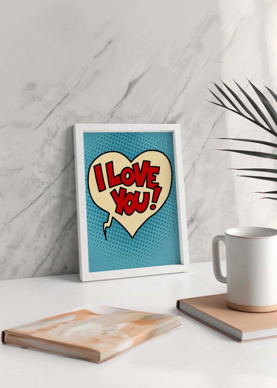 Cuadro I love you bocadillo