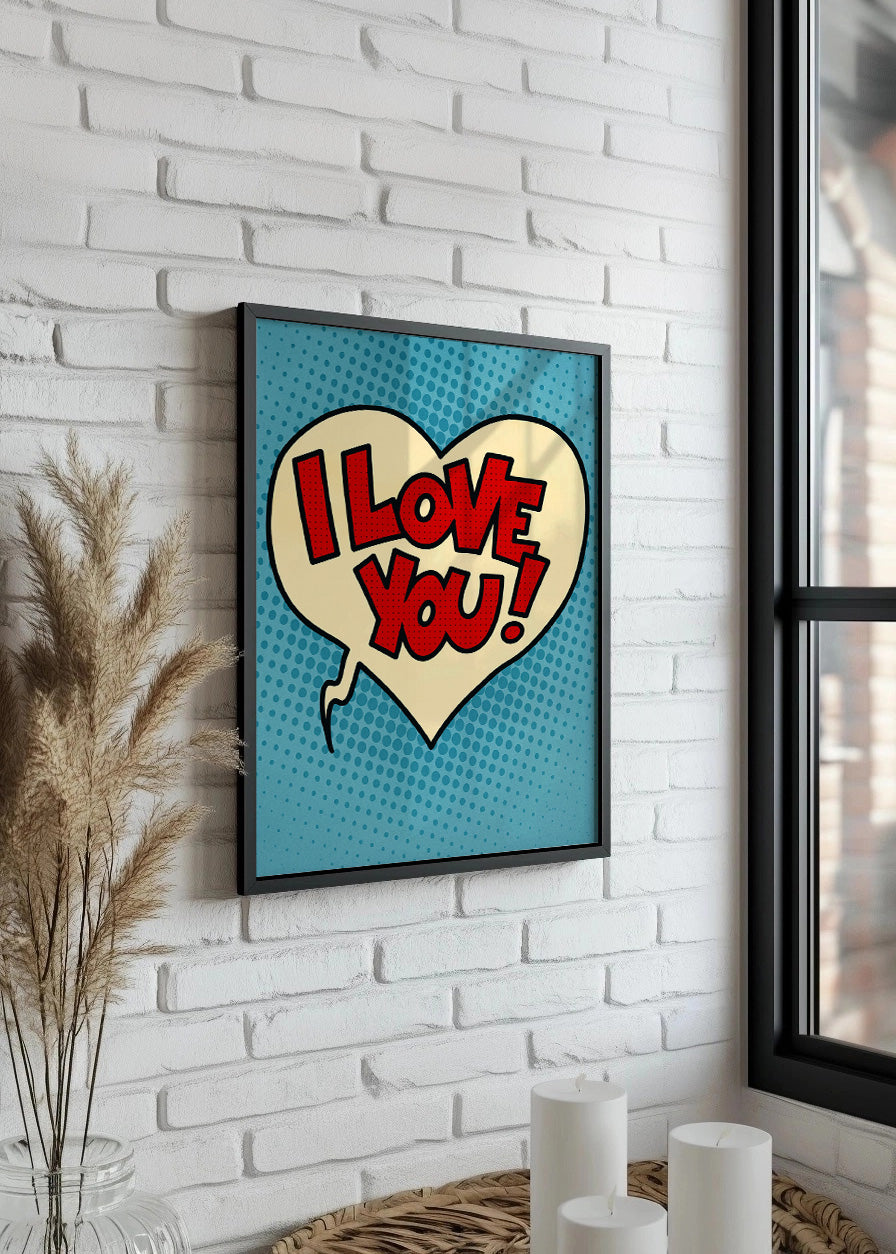 Cuadro I love you bocadillo