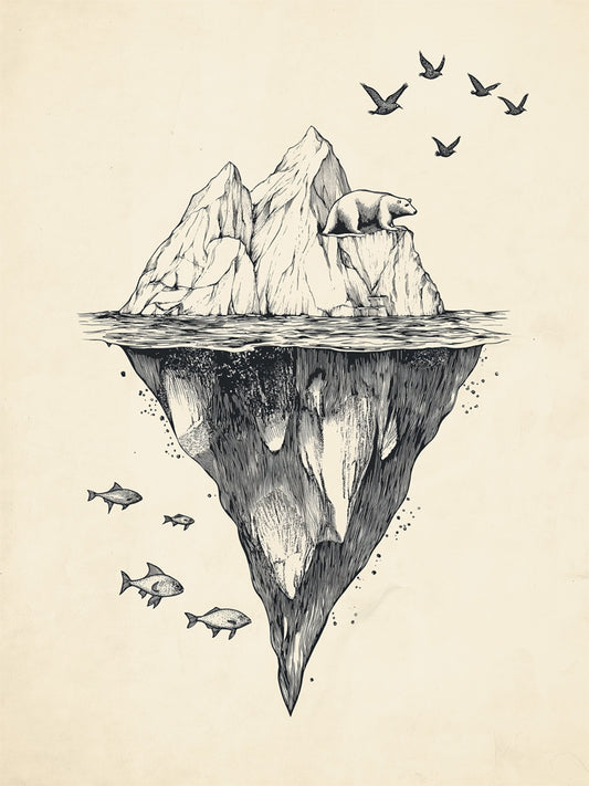Cuadro de ​Iceberg con oso polar - Fine Artic