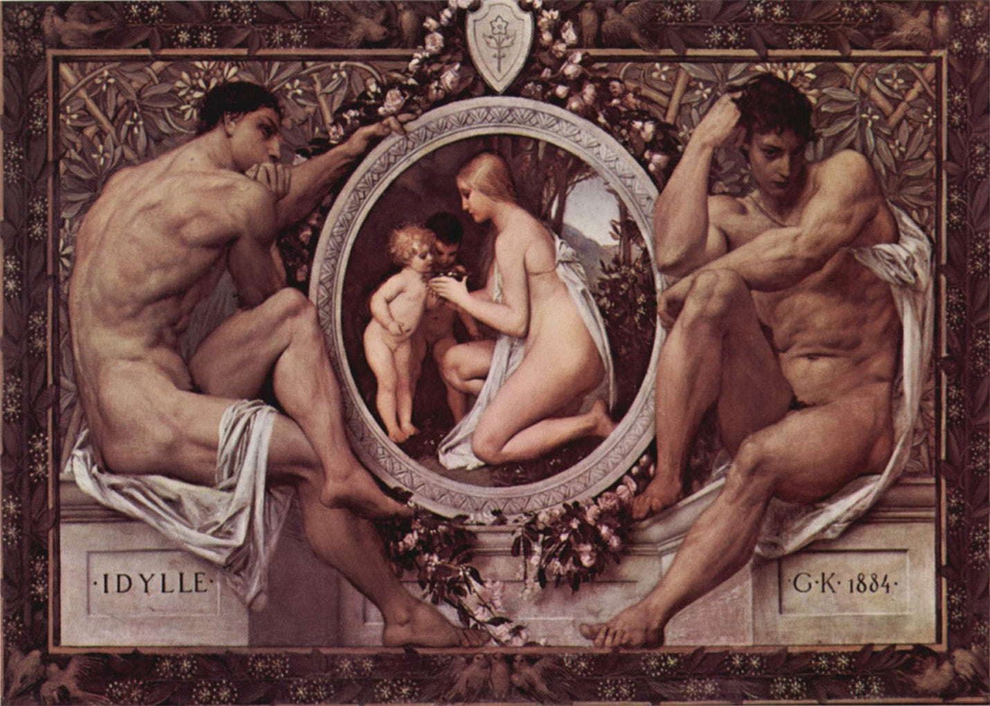 Cuadro Idilio (Gustav Klimt)