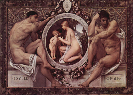 Cuadro Idilio (Gustav Klimt)