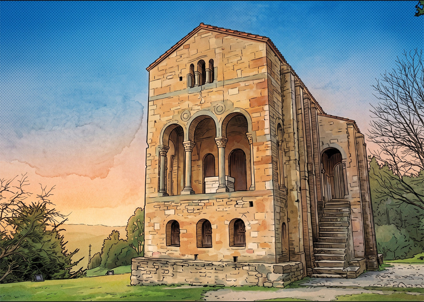 Cuadro Iglesia del Naranco - Cómic