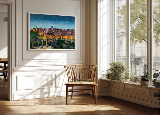 Cuadro Ilustración de muralla de Ávila