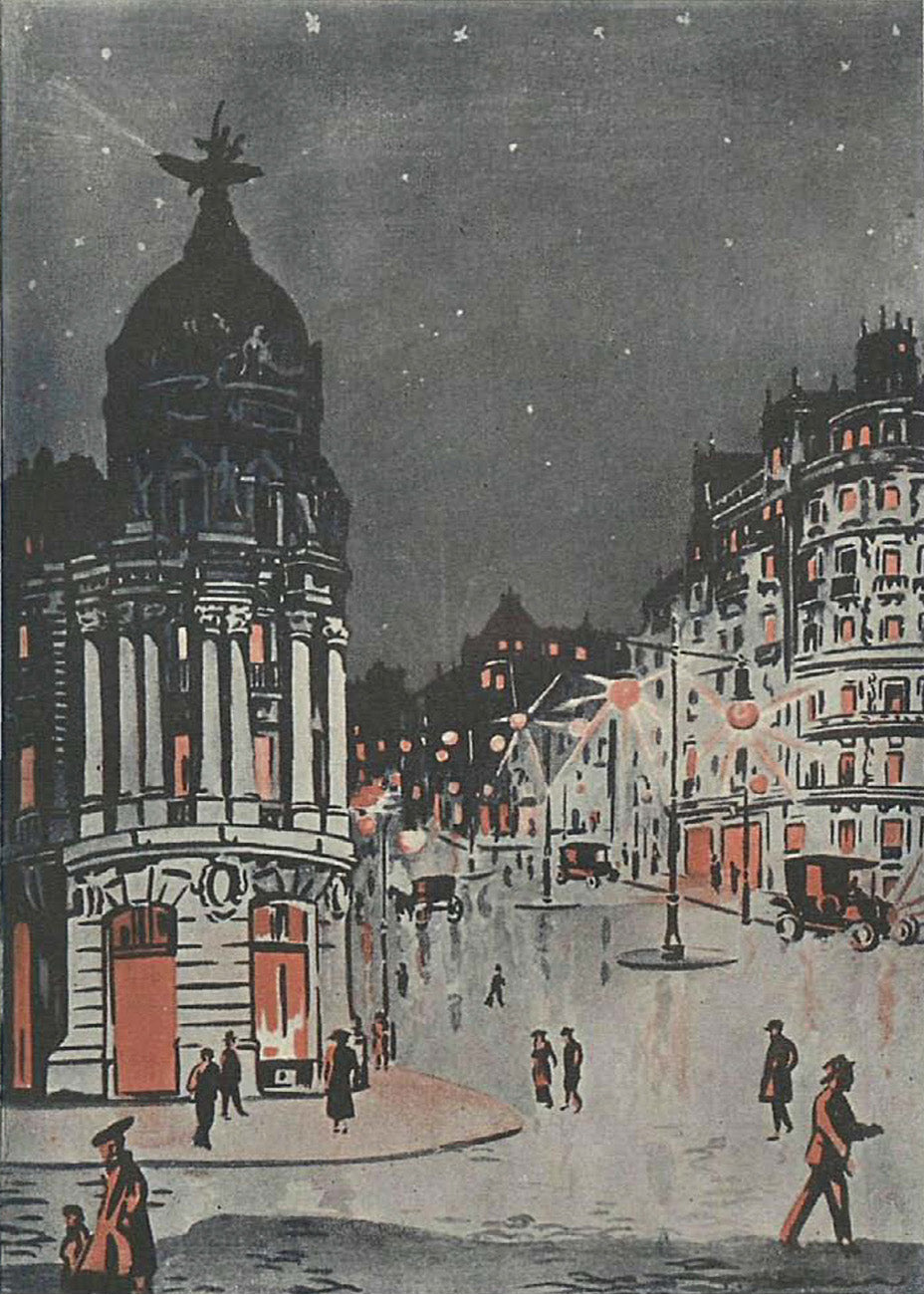 Cuadro Ilustración del Edificio Metrópolis (José Izquierdo Durán)