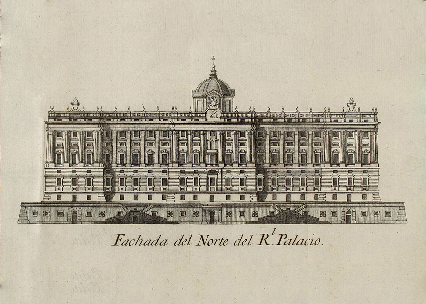 Cuadro Ilustración del Palacio Real en 1772