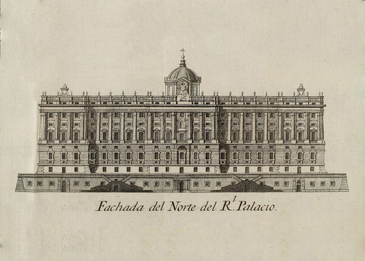 Cuadro Ilustración del Palacio Real en 1772
