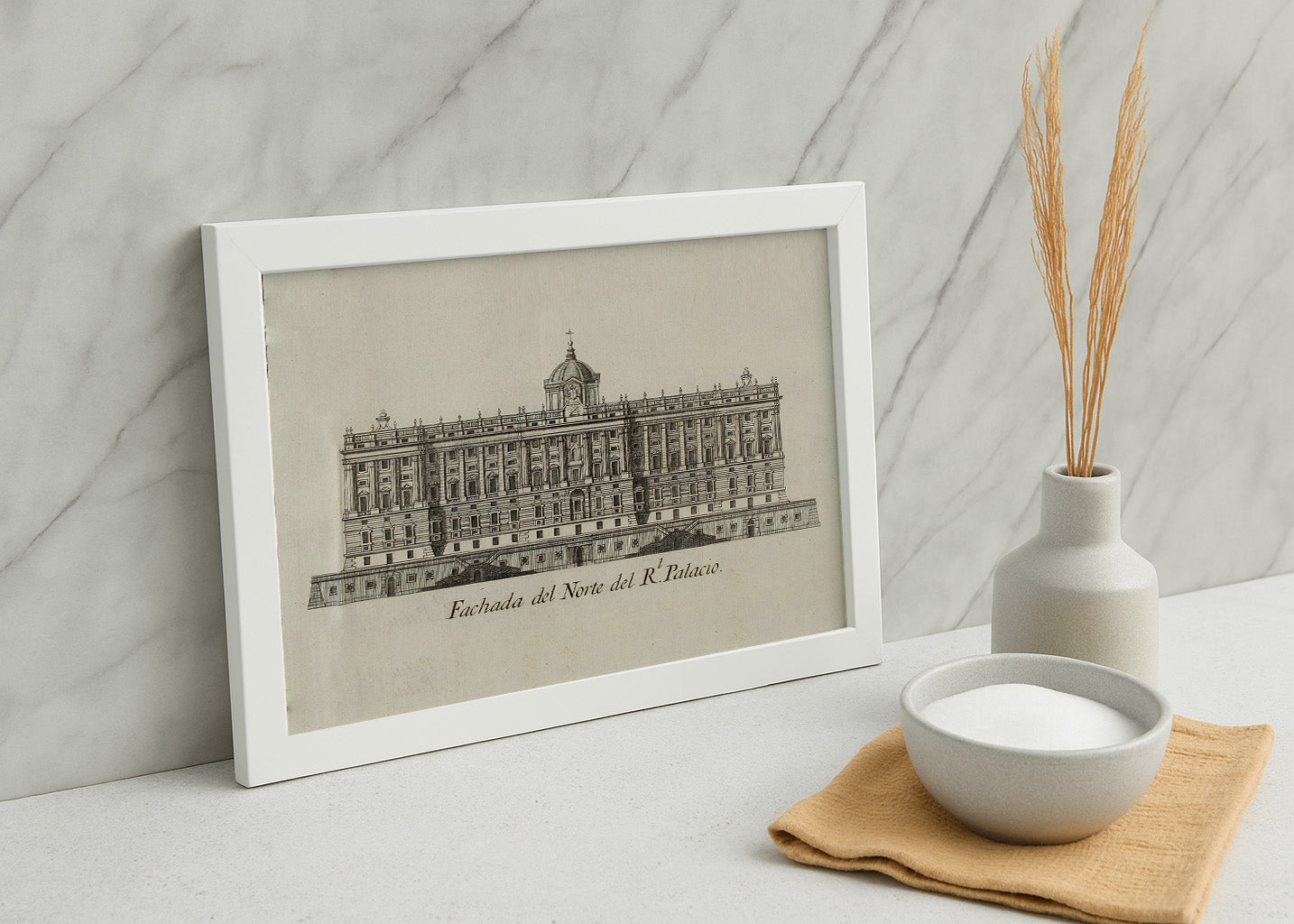 Cuadro Ilustración del Palacio Real en 1772