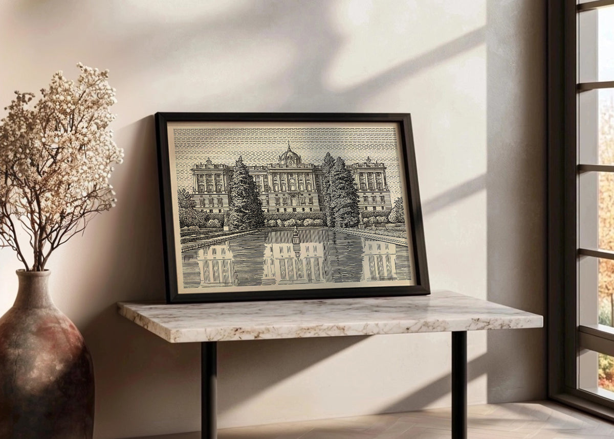 Cuadro Jardin del Palacio Real - Beige
