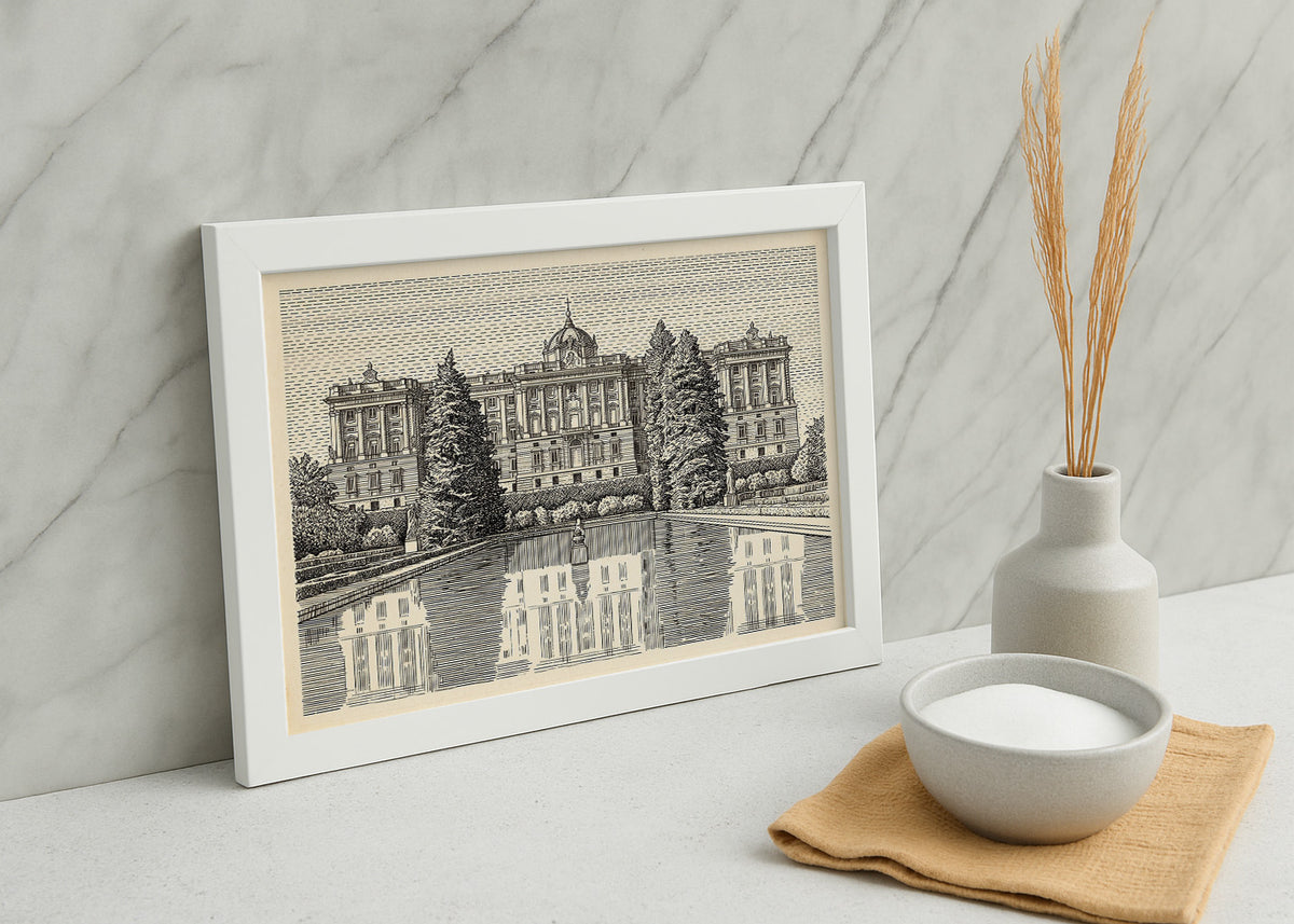 Cuadro Jardin del Palacio Real - Beige