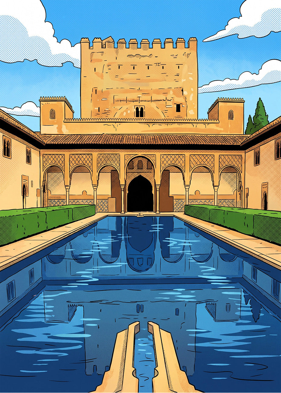 Cuadro Jardines Generalife - Cómic