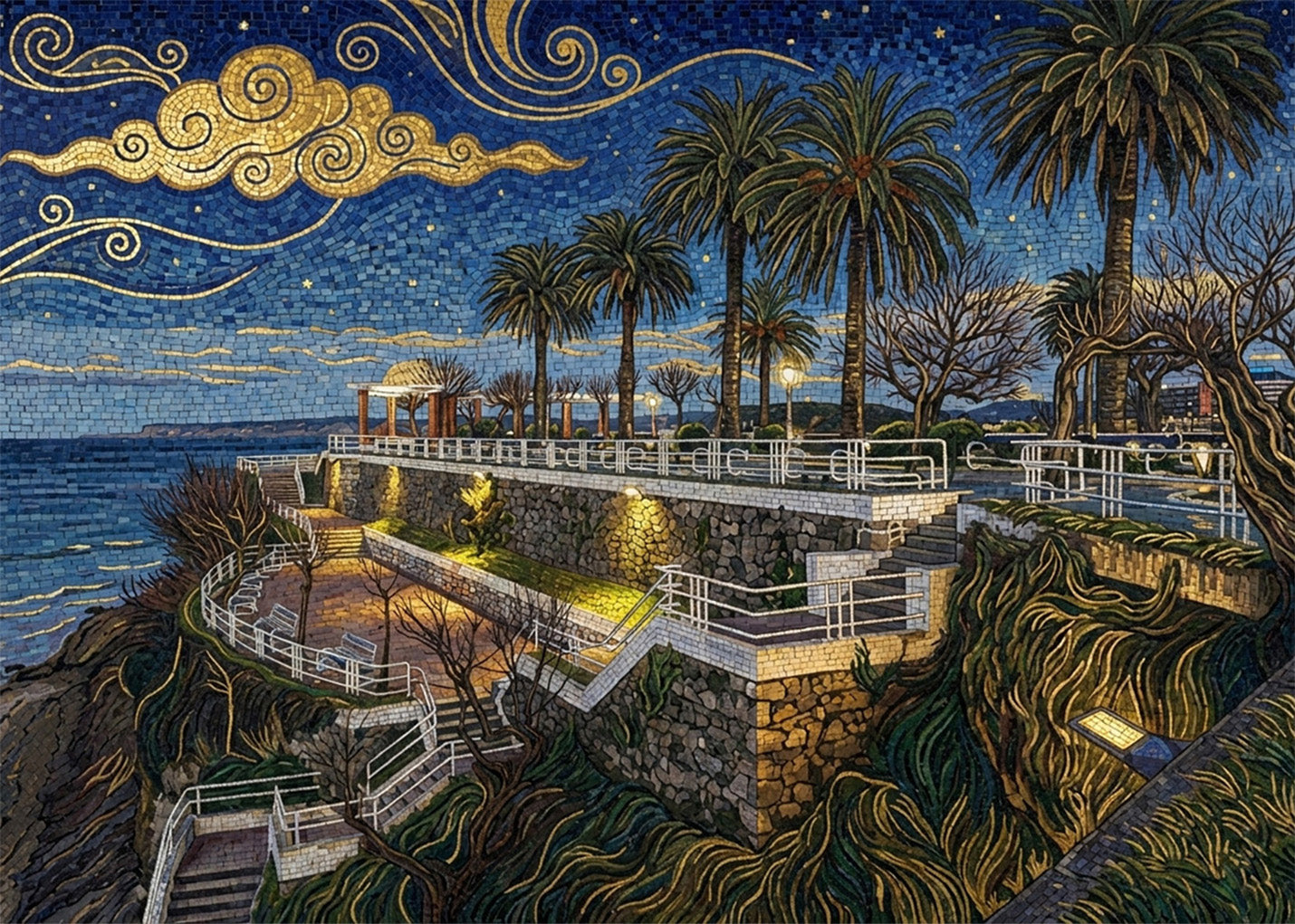 Cuadro Jardines de Piquío - Art Nouveau