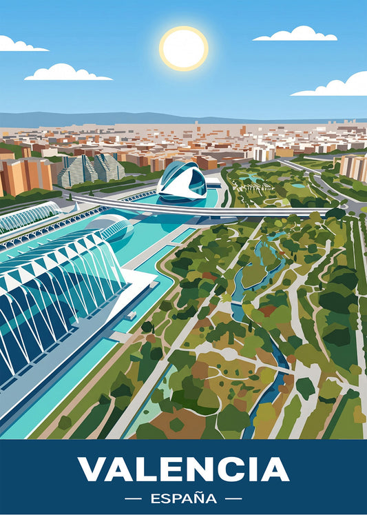 Cuadro Jardines del Turia de Valencia - Flat