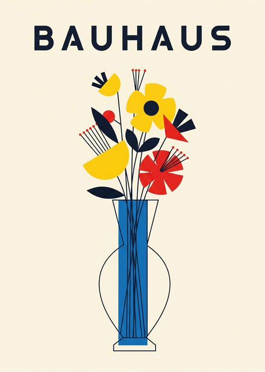 Cuadro Jarrón con flores Bauhaus