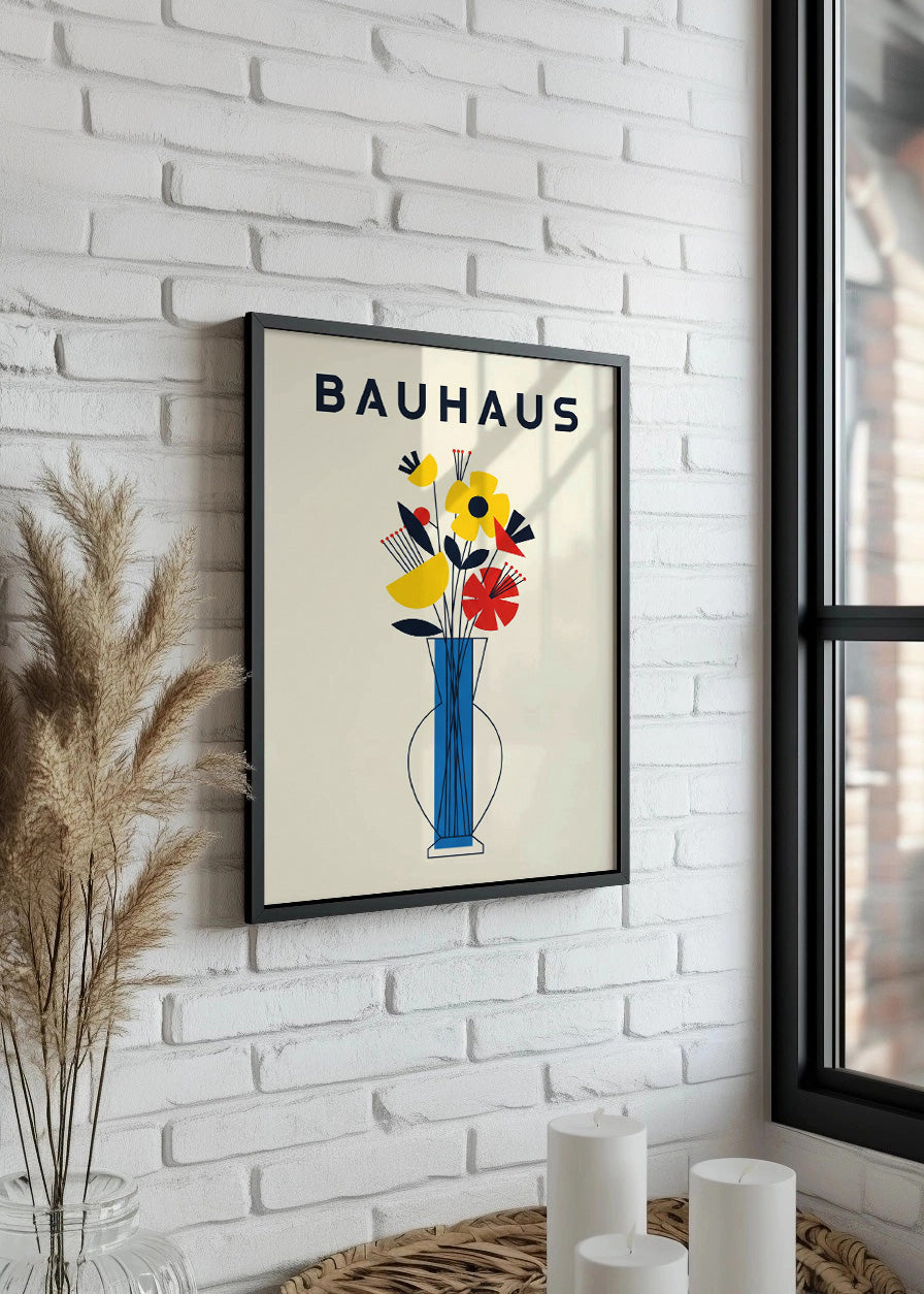 Cuadro Jarrón con flores Bauhaus
