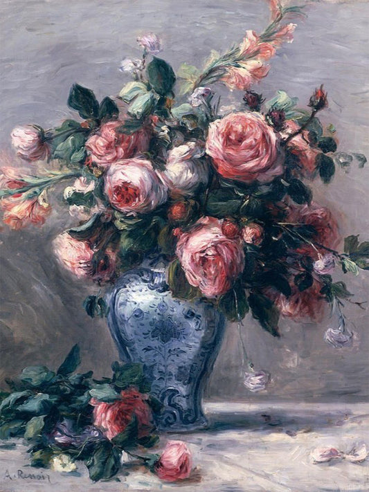 Cuadro de ​Jarrón de Rosas (Renoir) - Fine Artic