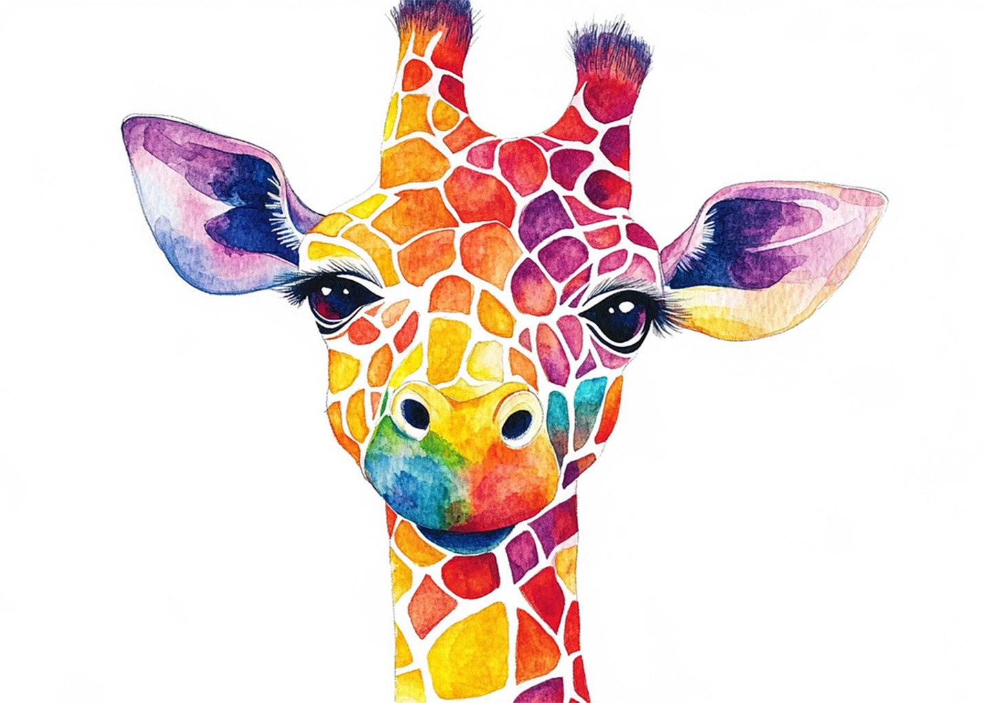 Cuadro ​Jirafa de colores