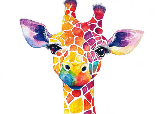Cuadro ​Jirafa de colores