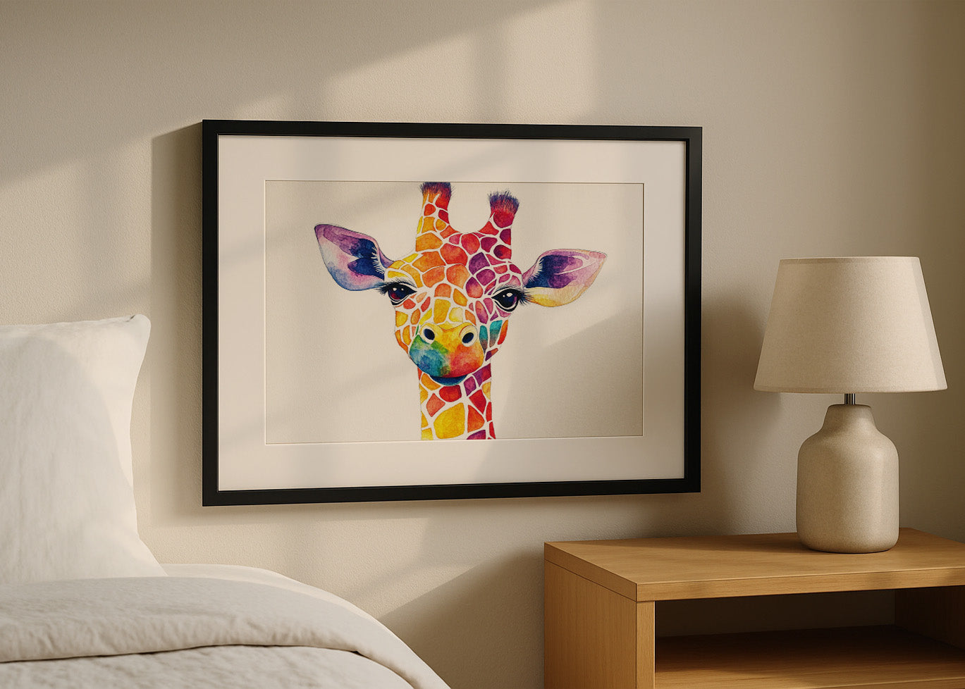 Cuadro ​Jirafa de colores