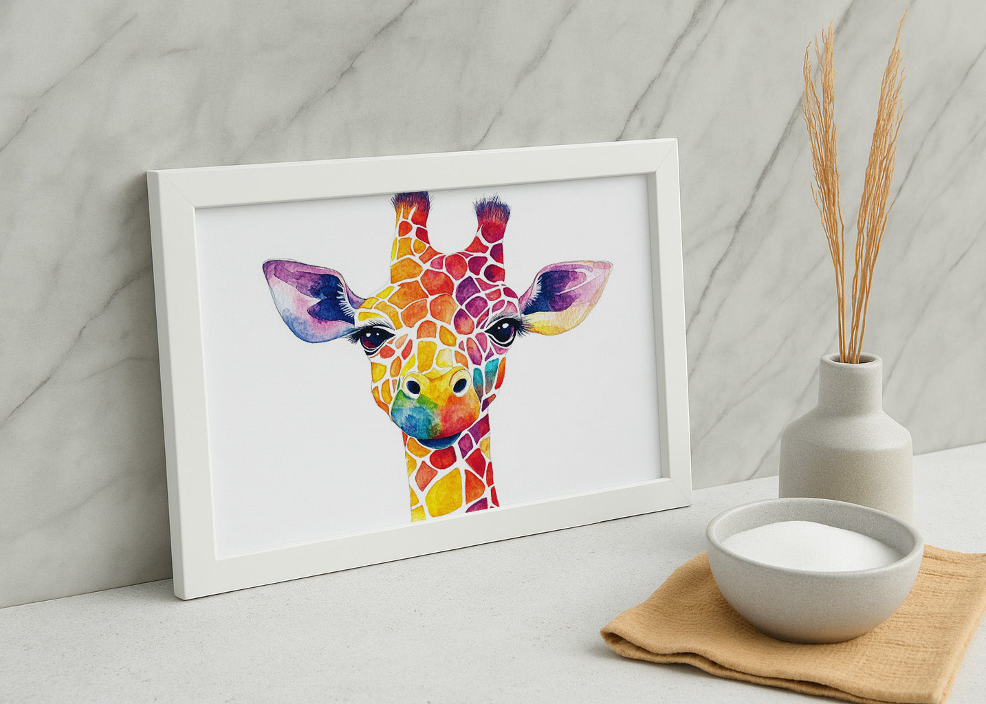 Cuadro ​Jirafa de colores