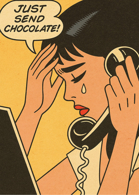 Cuadro Just send chocolate