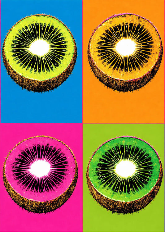 Cuadro Kiwi cuádruple