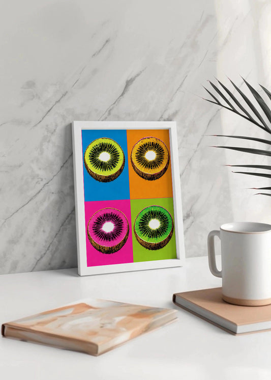 Cuadro Kiwi cuádruple