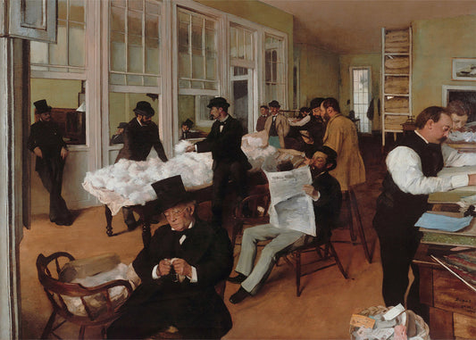 Cuadro ​La Bolsa del Algodón en Nueva Orleans (Edgar Degas)
