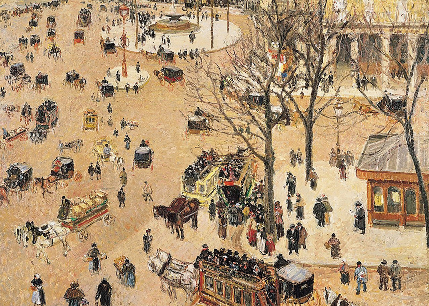 Cuadro ​La Place du Théâtre Français, París (Pissarro)
