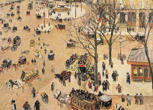 Cuadro ​La Place du Théâtre Français, París (Pissarro)