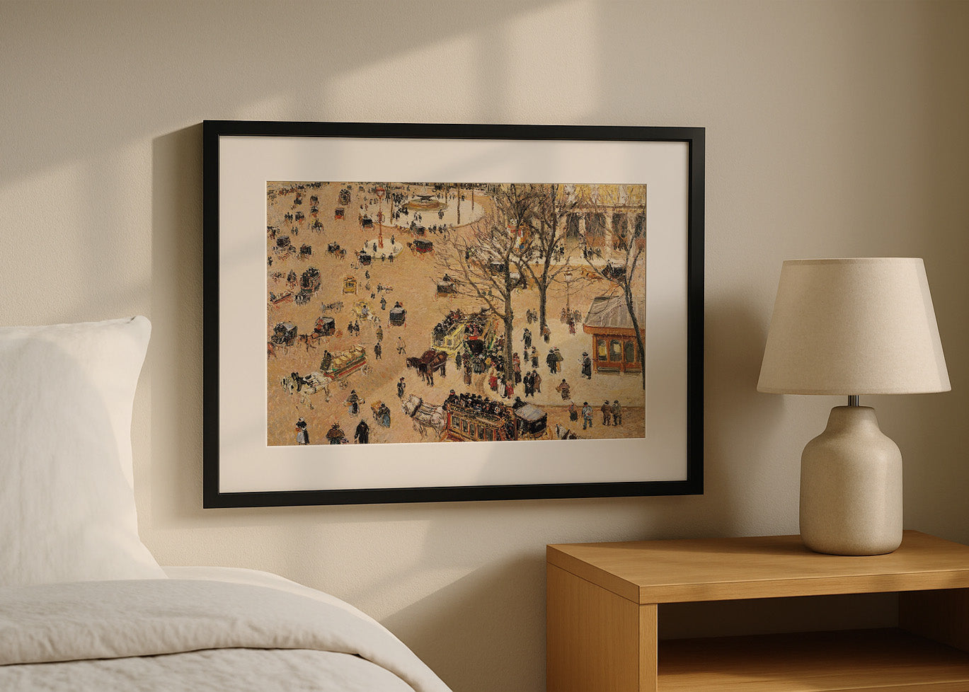 Cuadro ​La Place du Théâtre Français, París (Pissarro)