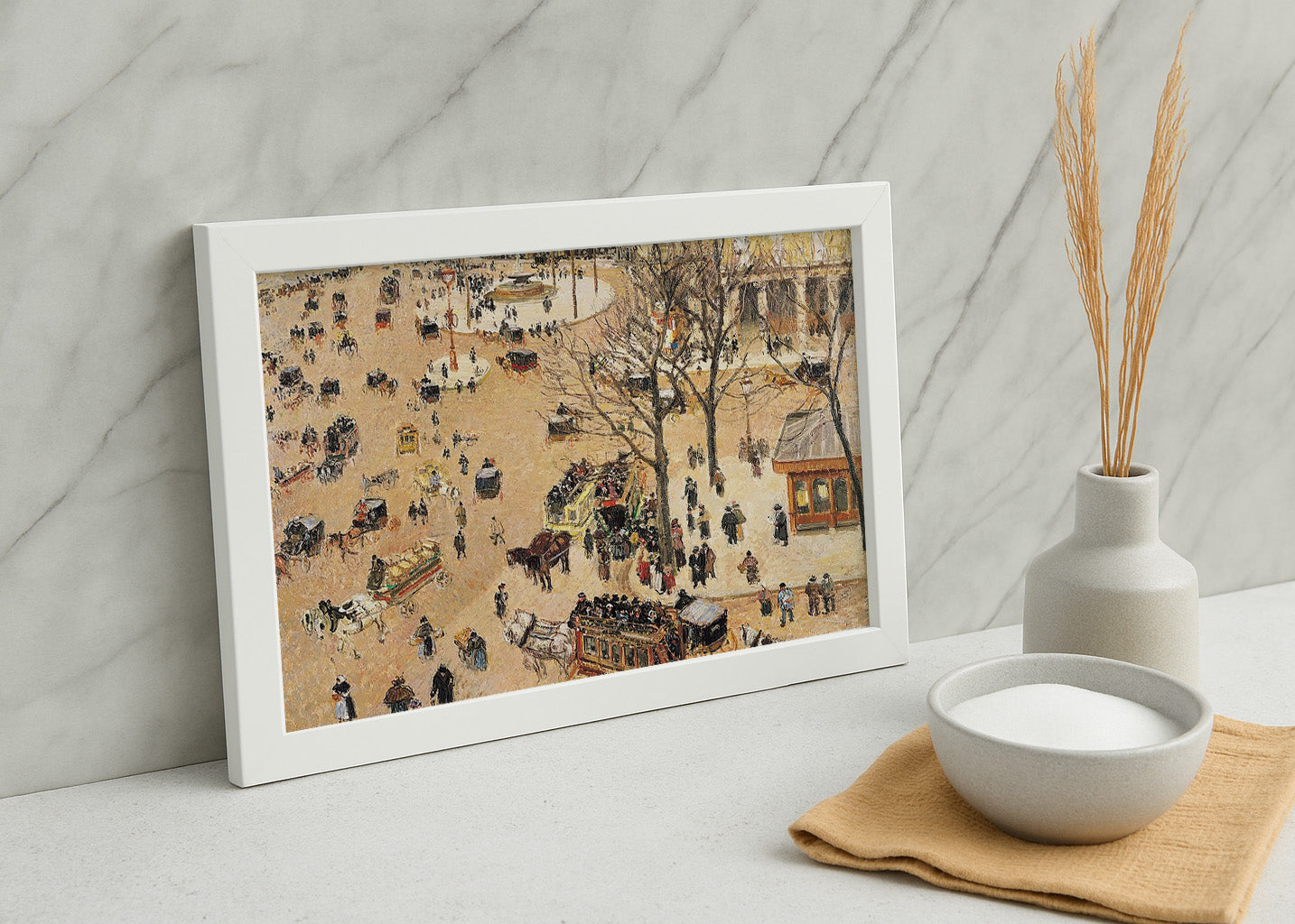Cuadro ​La Place du Théâtre Français, París (Pissarro)