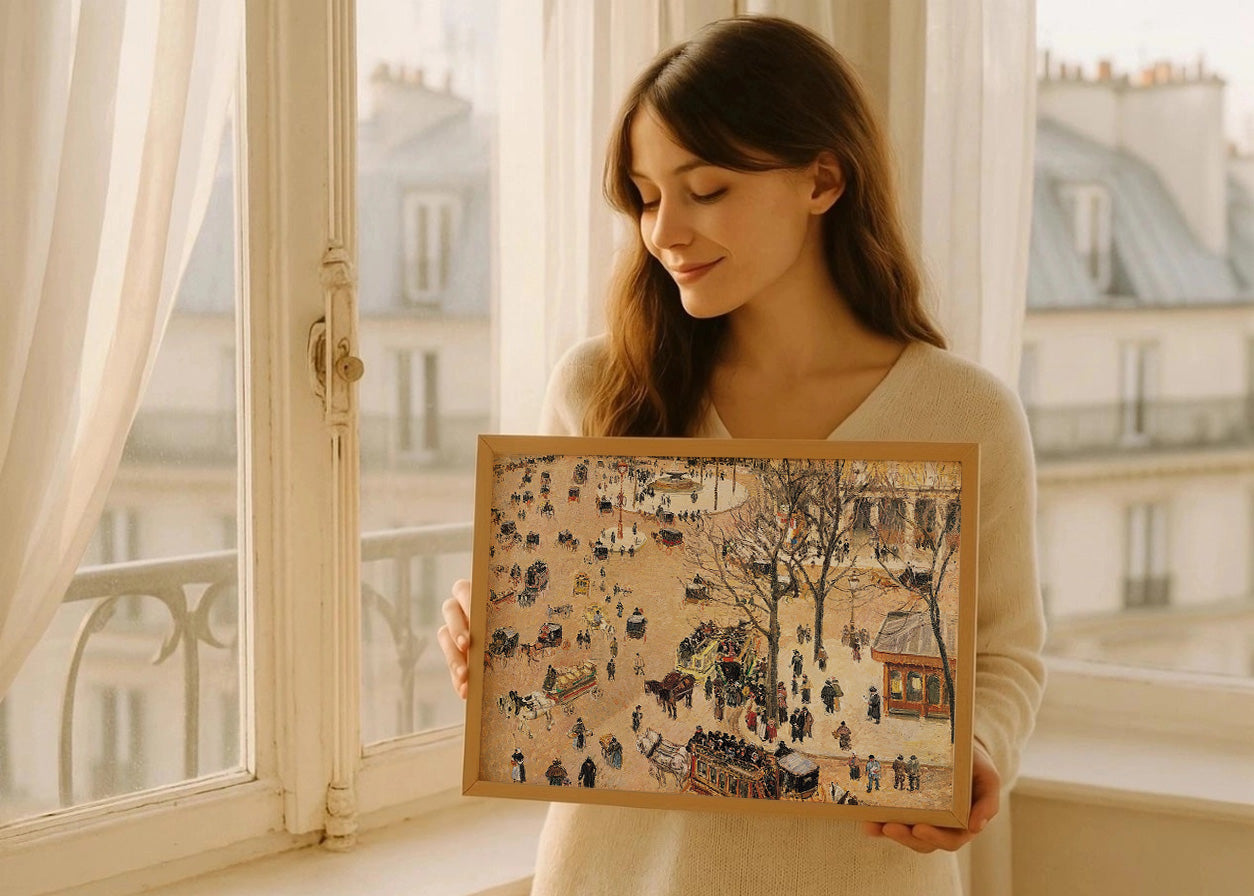 Cuadro ​La Place du Théâtre Français, París (Pissarro)