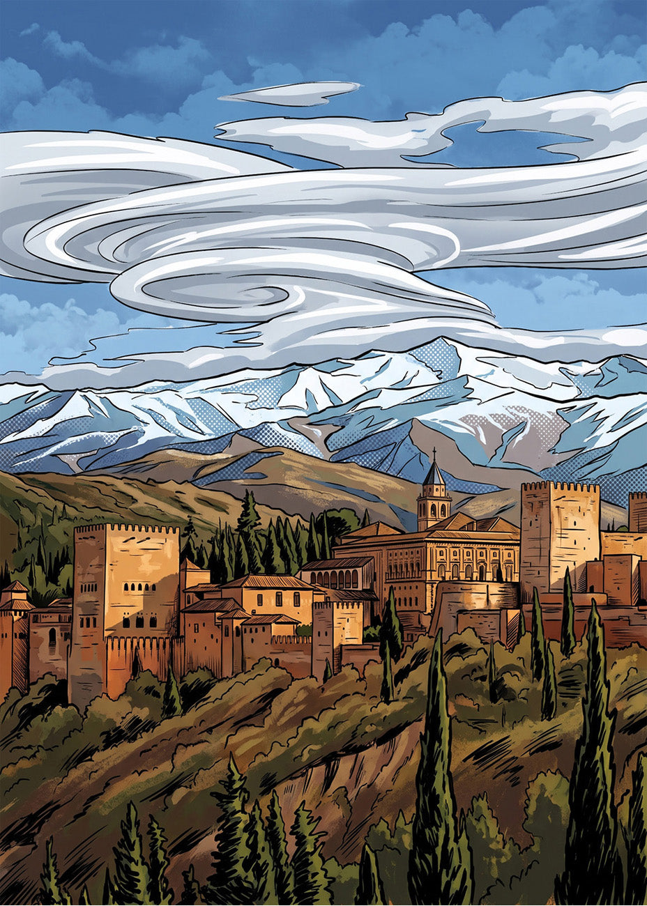 Cuadro La Alhambra de Granada - Cómic