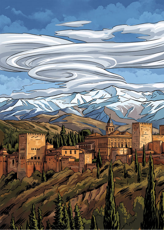 Cuadro La Alhambra de Granada - Cómic