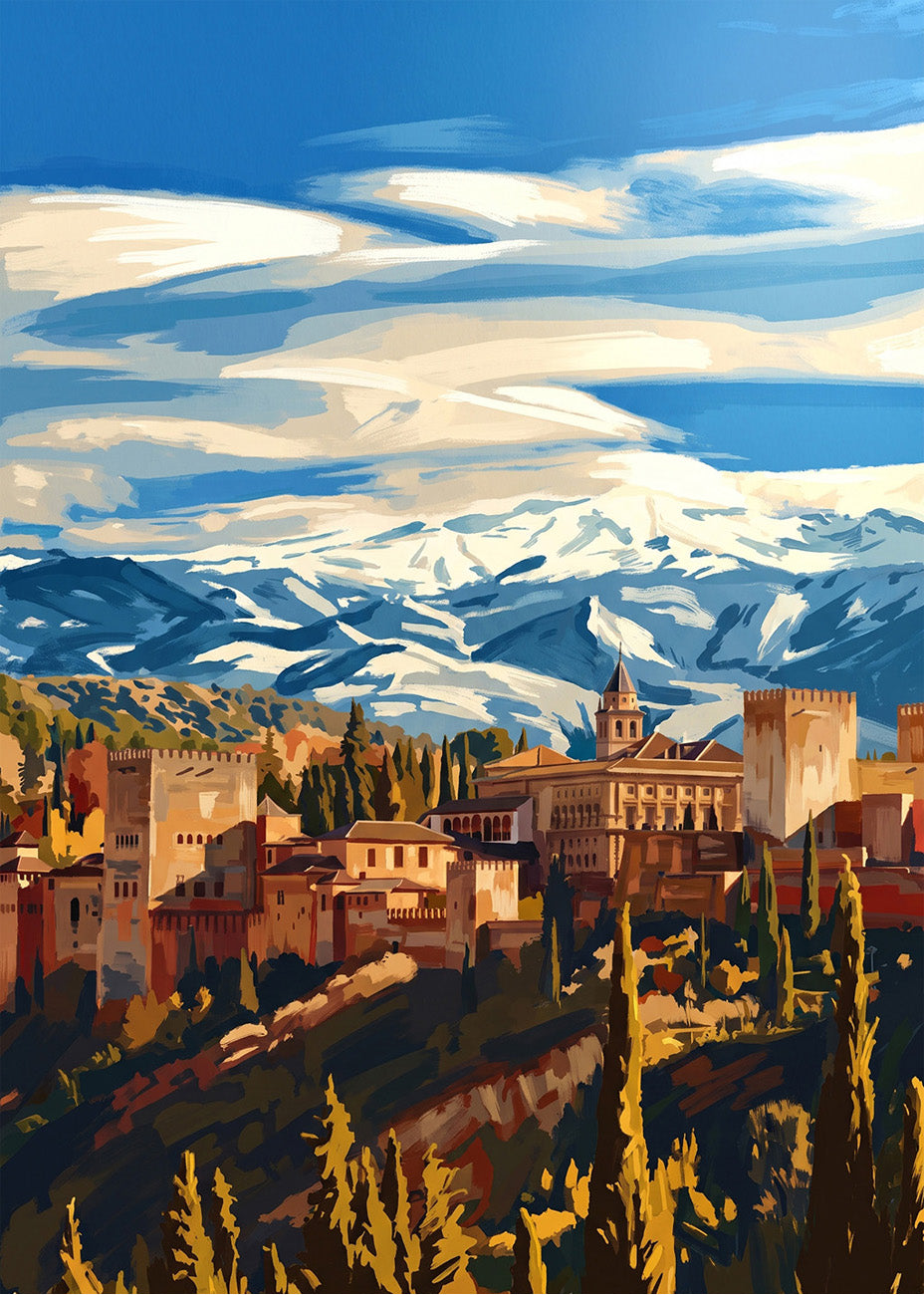 Cuadro La Alhambra de Granada - Gouache
