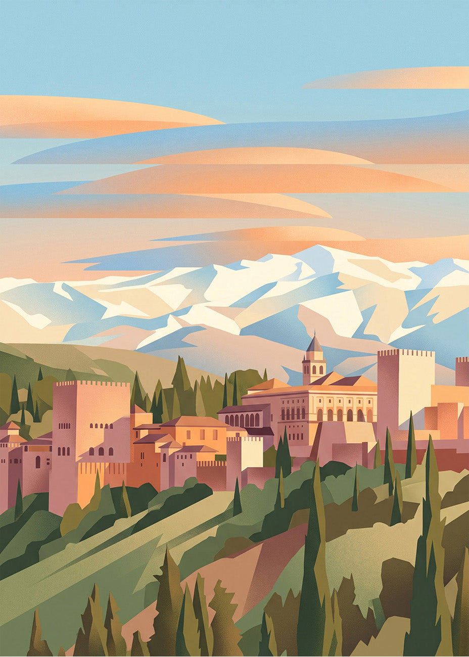 Cuadro La Alhambra de Granada - Pastel