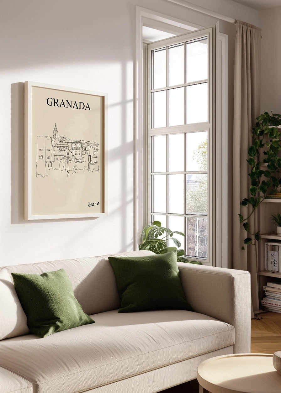 Cuadro La Alhambra de Granada estilo Picasso