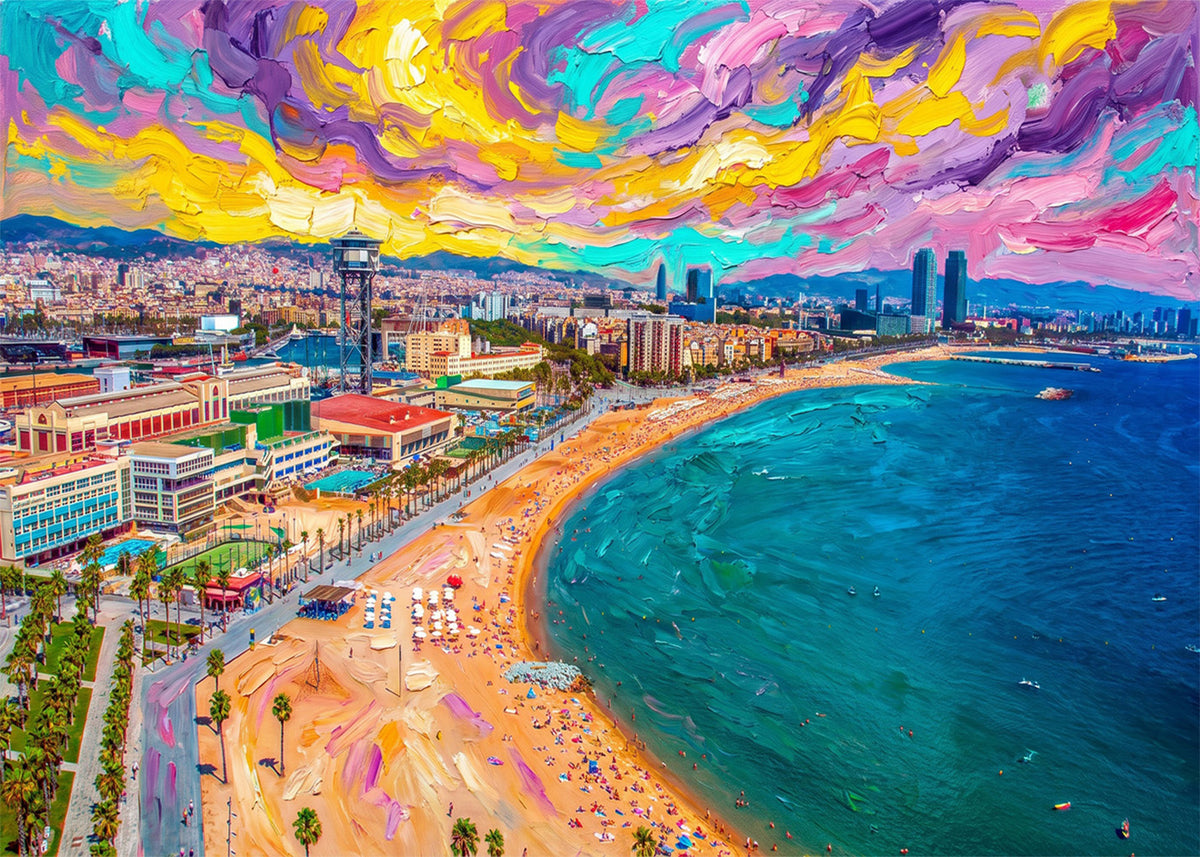 Cuadro La Barceloneta - Fauvista