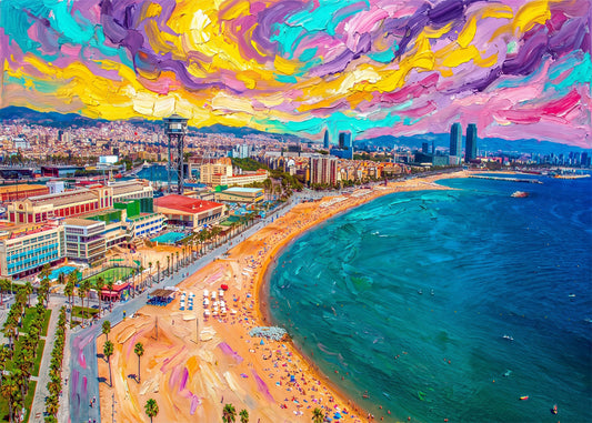 Cuadro La Barceloneta - Fauvista