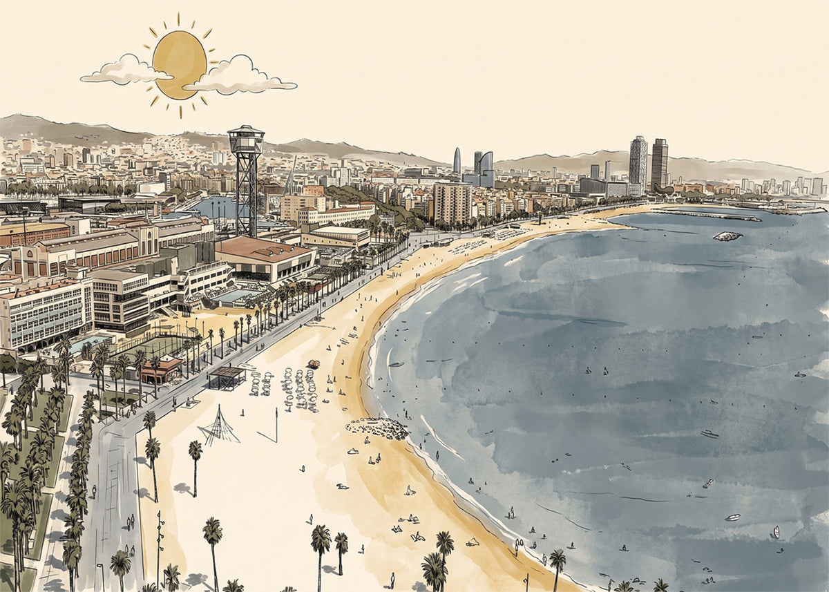 Cuadro La Barceloneta - New Beige