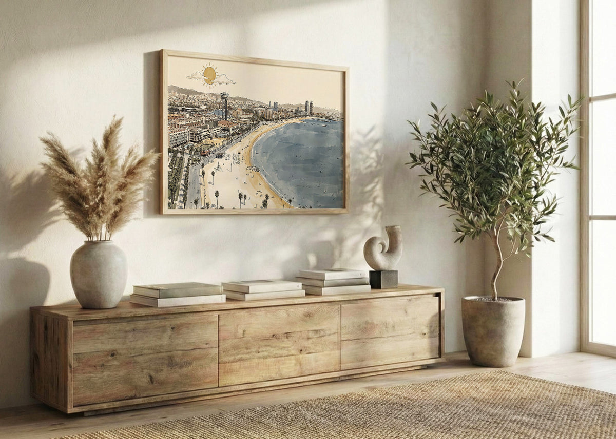 Cuadro La Barceloneta - New Beige