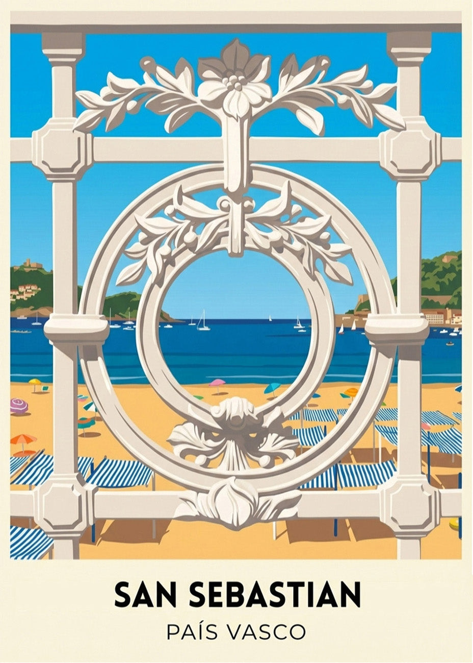 Cuadro La Concha de San Sebastián - Poster