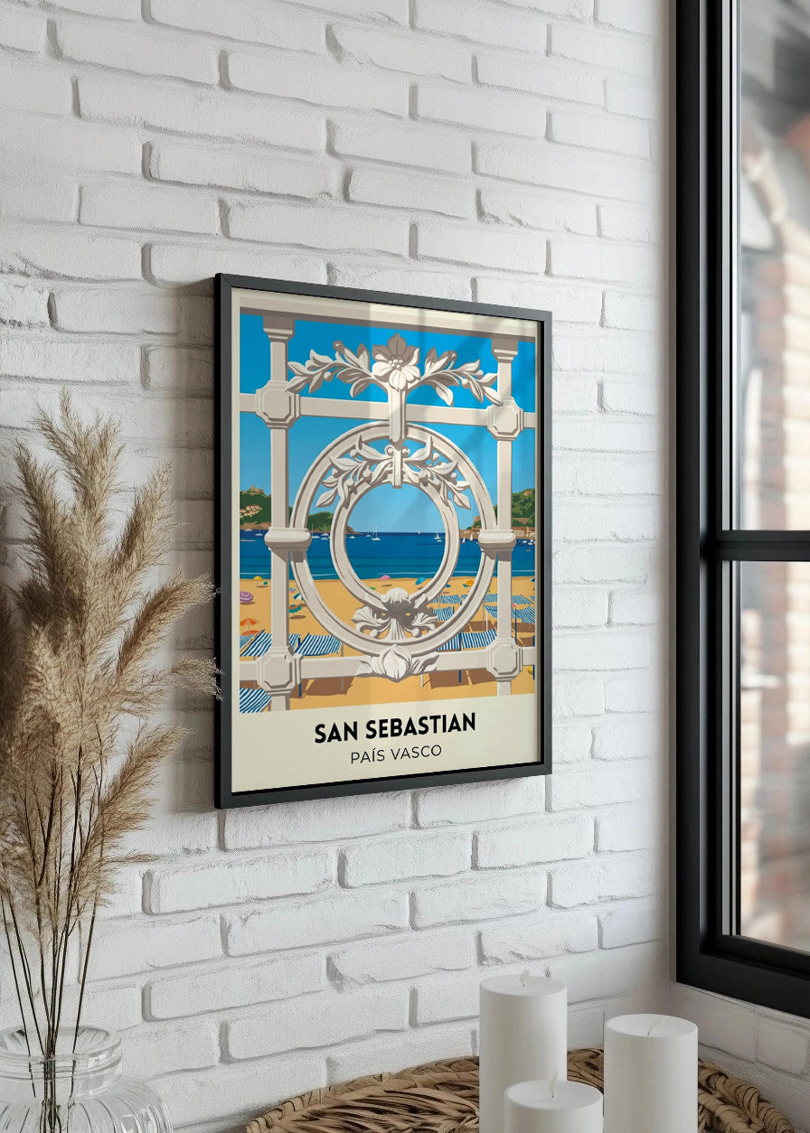 Cuadro La Concha de San Sebastián - Poster
