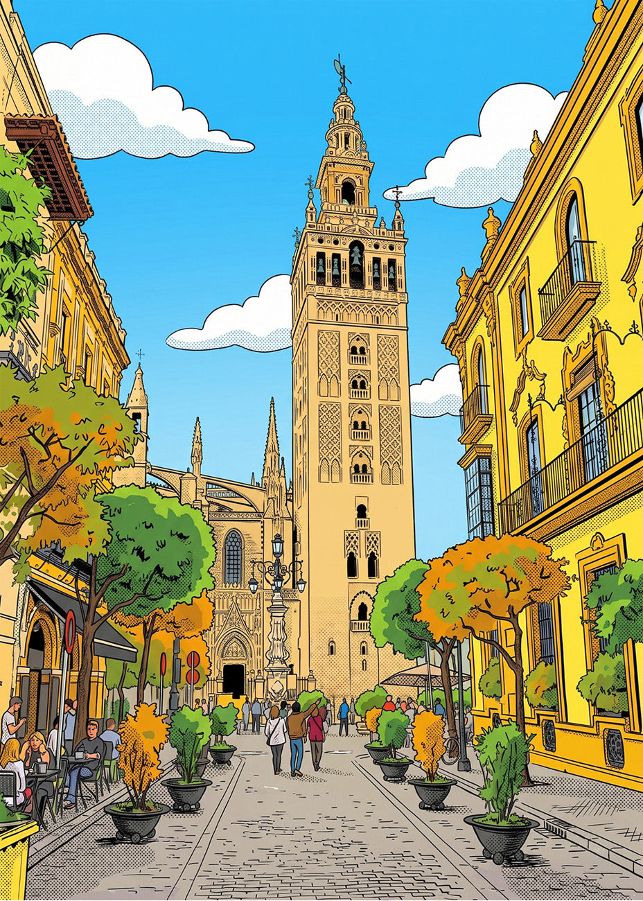 Cuadro La Giralda de Sevilla - Cómic