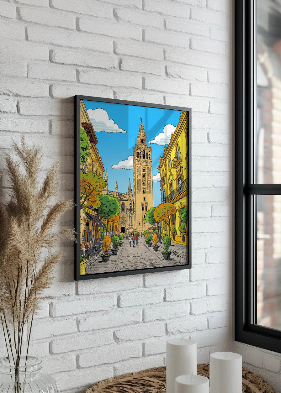Cuadro La Giralda de Sevilla - Cómic