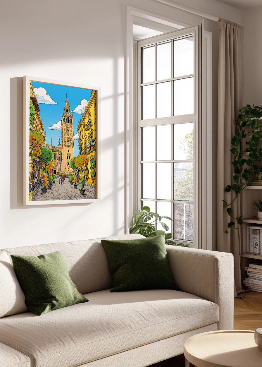 Cuadro La Giralda de Sevilla - Cómic