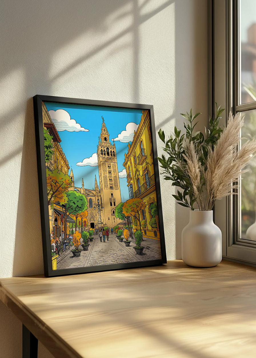 Cuadro La Giralda de Sevilla - Cómic