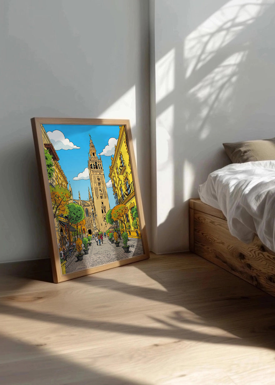 Cuadro La Giralda de Sevilla - Cómic